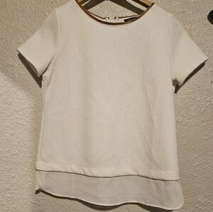 Women's White Textured Top